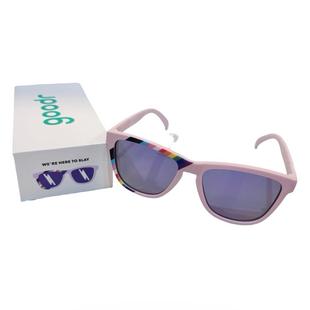 Goodr OG Polarized Sunglasses “We’re Here to Slay” Pride Lilac/Rainbow
